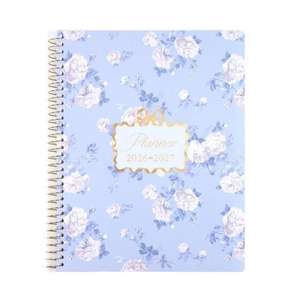 LoveShackFancy x yoobi large 8.5 x 11 in 2026-2027 planner with blue whisper
